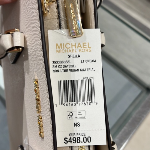 Michael Kors Sheila Sm Center Zip Satchel Shoulder Crossbody Bag Non Leather - Picture 10 of 16